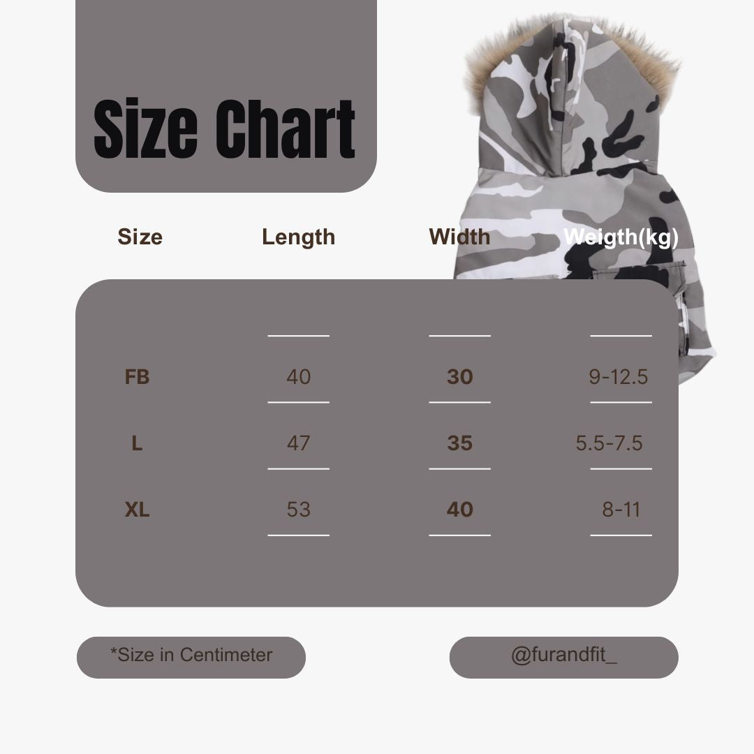 Jacket with fur Camouflage