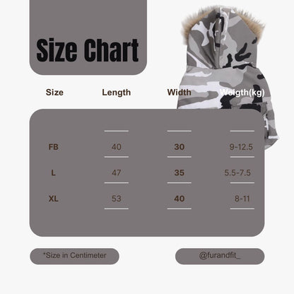 Jacket with fur Camouflage