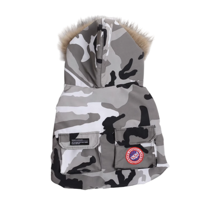 Jacket with fur Camouflage