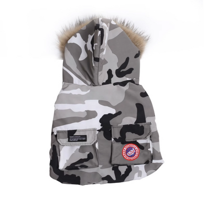 Jacket with fur Camouflage